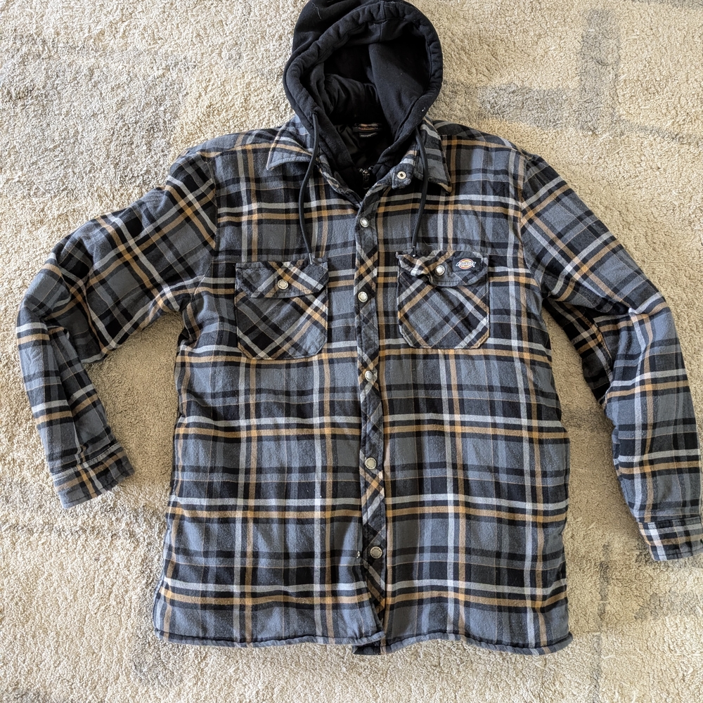 Dickies Plaid Hooded Jacket for Men Medium m